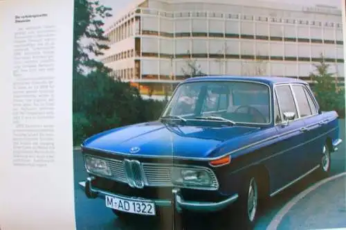 BMW 1800 - 2000 tii Modellprogramm 1971 Automobilprospekt (8162)