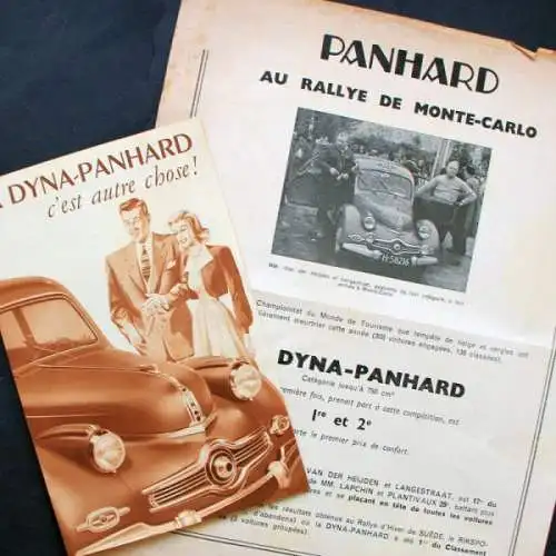 Panhard Dyna Modellprogramm 1950 Automobilprospekt (5299)
