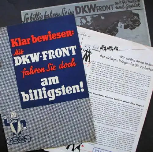 DKW Front Modellprogramm 1934 "Klar bewiesen" Automobilprospekt (4824)