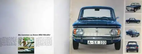 NSU 1200 Modellprogramm 1967 Automobilprospekt (8129)