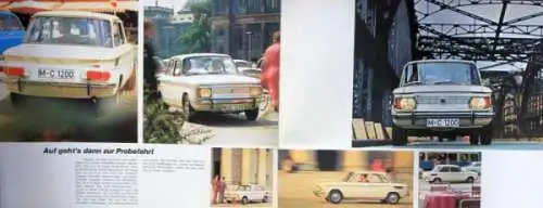NSU 1200 Modellprogramm 1967 Automobilprospekt (8129)