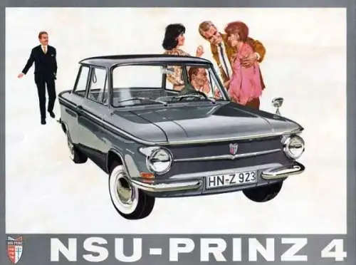 NSU Prinz 4 Modellprogramm 1962 Automobilprospekt (6629)