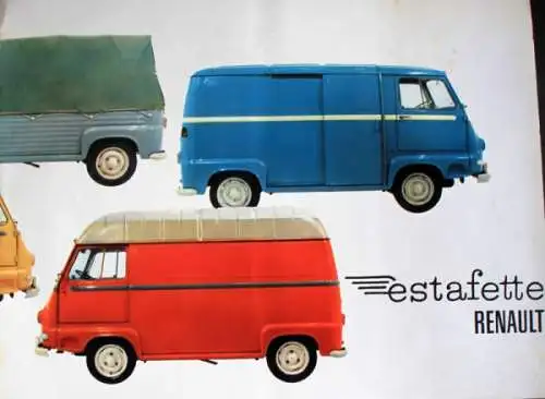 Renault Estafette Modellprogramm 1961 Automobilprospekt (1181)