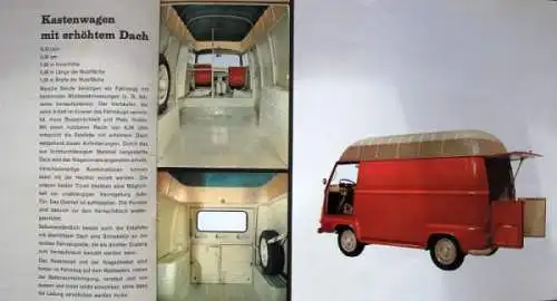 Renault Estafette Modellprogramm 1961 Automobilprospekt (1181)