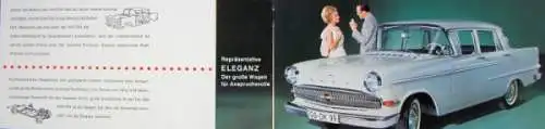 Opel Kapitän L Modellprogramm 1960 Automobilprospekt (6989)