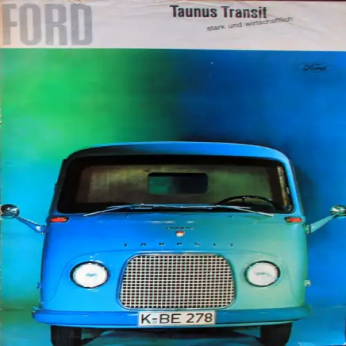 Ford Taunus Transit Modellprogramm 1965 "Stark und wirtschaftlich" Automobilprospekt (5221)