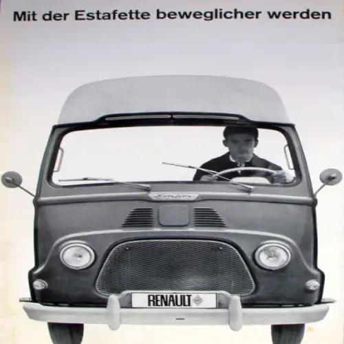 Renault Estafette Modellprogramm 1962 Automobilprospekt (7158)