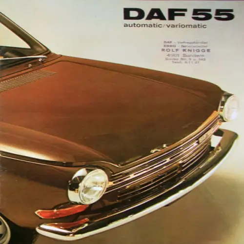 DAF Automatic Variomatic Modellprogramm 1970 Automobilprospekt (8644)