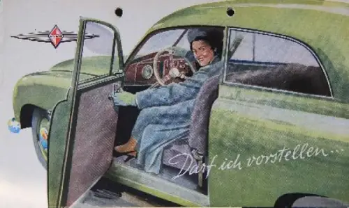 Borgward Hansa 1500 Modellprogramm 1950 "Darf ich vorstellen..." Automobilprospekt (7142)