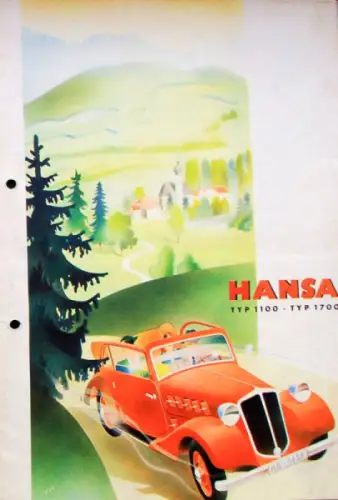 Borgward Hansa 1100 - 1700 Modellprogramm 1936 Automobilprospekt (0180)