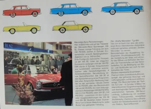Mercedes-Benz Modellprogramm 1963 Automobilprospekt (8875)
