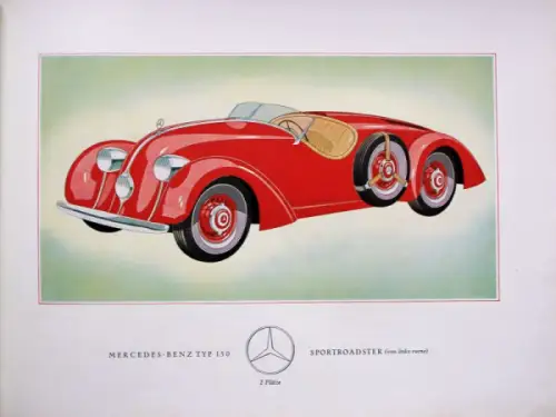 Mercedes-Benz 150 Modellprogramm 1935 Automobilprospekt (8917)