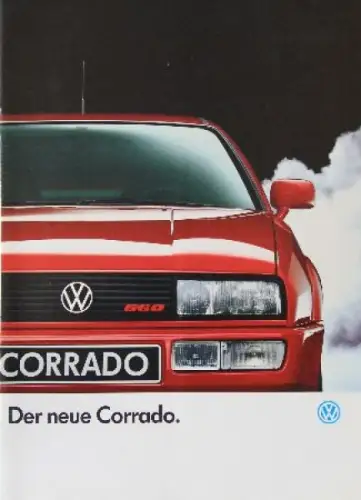 Volkswagen Corrado Modellprogramm 1989 Automobilprospekt (9071)