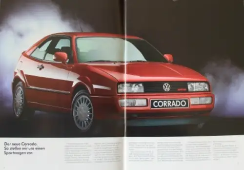 Volkswagen Corrado Modellprogramm 1989 Automobilprospekt (9071)