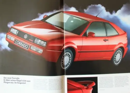 Volkswagen Corrado Modellprogramm 1989 Automobilprospekt (9071)