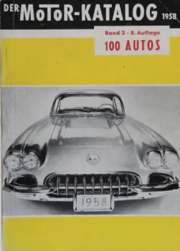 "Motorkatalog - 100 Autos" Automobil-Jahrbuch 1958 (9336)