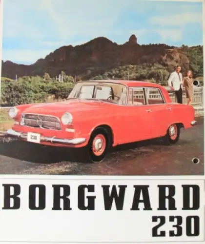 Borgward 230 GL Mexiko Modellprogramm 1968 Automobilprospekt (9990)
