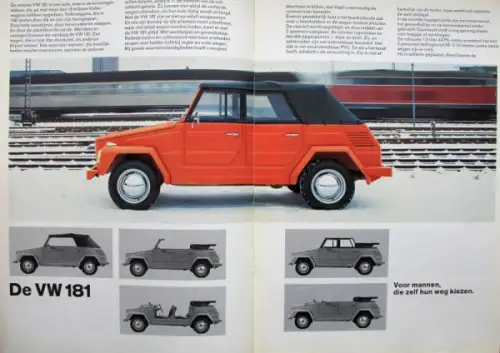 Volkswagen 181 Kübel Modellprogramm 1970 Automobilprospekt (0088)