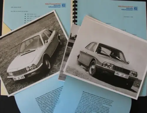 NSU Ro 80 Modellprogramm 1968 Automobil-Pressemappe (2264)