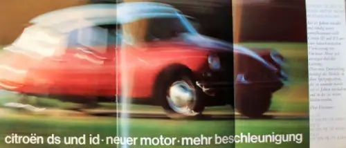 Citroen DS 19 Modellprogramm 1965 Automobilprospekt (2530)