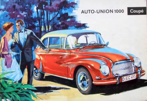 Auto-Union 1000 Coupe de Luxe Modellprogramm 1959 Automobilprospekt (8499)