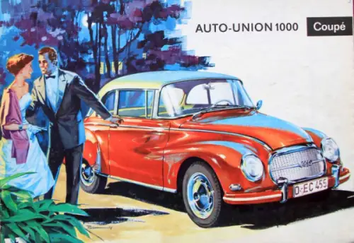 Auto-Union 1000 Coupe de Luxe Modellprogramm 1959 Automobilprospekt (8499)