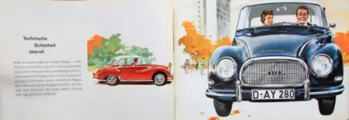 Auto-Union 1000 Coupe de Luxe Modellprogramm 1959 Automobilprospekt (8499)