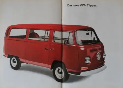 Volkswagen T2 Transporter Modellprogramm 1969 "Der Neue" Automobilprospekt (1273)