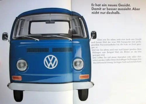 Volkswagen T2 Transporter Modellprogramm 1969 "Der Neue" Automobilprospekt (1273)