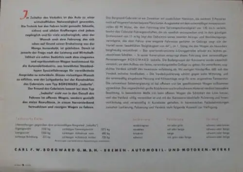 Borgward Isabella Cabriolet TS Modellprogramm 1955 Automobilprospekt (9749)