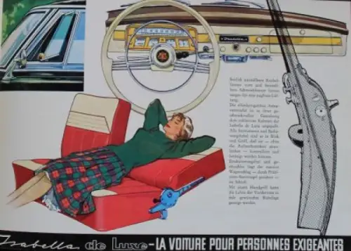 Borgward Isabella de Luxe Modellprogramm 1959 Automobilprospekt (3308)