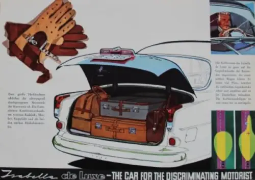 Borgward Isabella de Luxe Modellprogramm 1959 Automobilprospekt (3308)