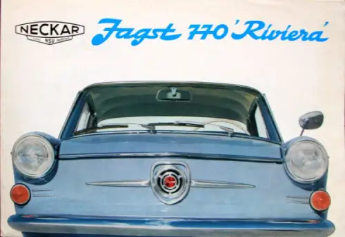 NSU Jagst 770 Riviera Modellprogramm 1962 Automobilprospekt (6131)