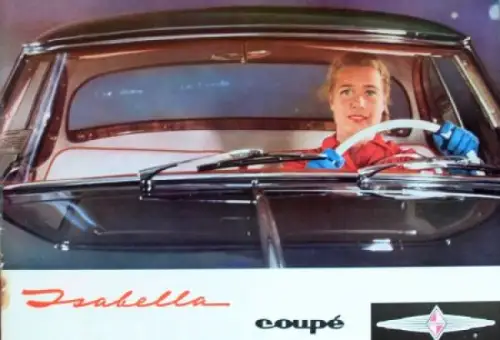 Borgward Isabella Coupe Modellprogramm 1958 Automobilprospekt (2112)