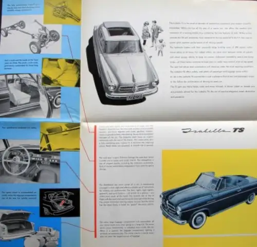 Borgward Isabella TS Modellprogramm 1955 Automobilprospekt (6932)
