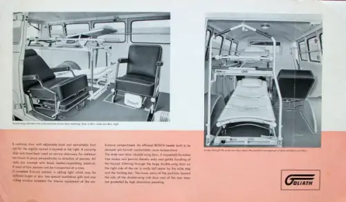 Goliath Express Ambulance Modellprogramm 1953 Automobilprospekt (8389)