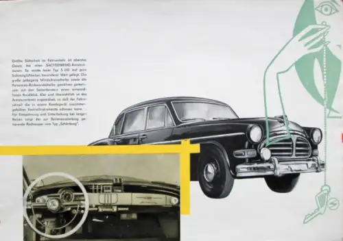 Sachsenring S 240 Modellprogramm 1958 Autommobilprospekt (7310)