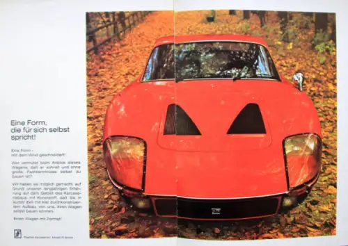 Fiberfab Karosserie FT Bonito Modellprogramm 1967 Automobilprospekt (2715)