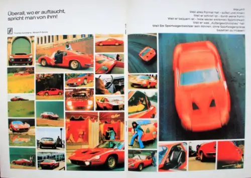 Fiberfab Karosserie FT Bonito Modellprogramm 1967 Automobilprospekt (2715)