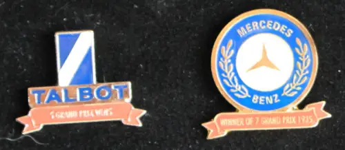 Mercedes-Benz MG Talbot Connaught Vanwall Motorrennsport-Pins 1980 in Box (4556)