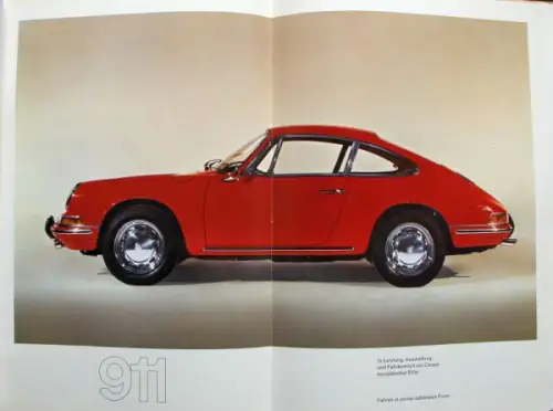 Porsche 911 Modellprogramm 1965 Prestige-Automobilprospekt (4672)