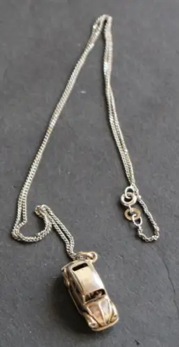 Volkswagen Käfer Anhänger mit Kette 1970 silber (8153)