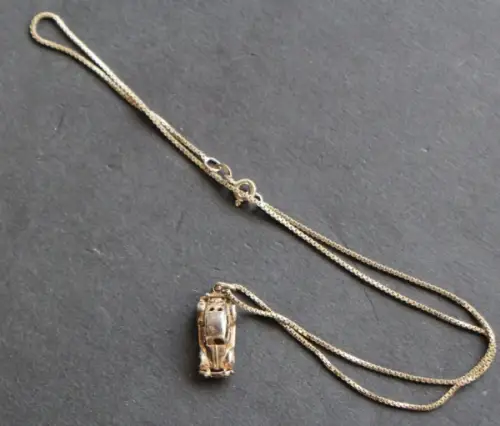 Volkswagen Brezelkäfer Anhänger mit Kette 1960 Silber (8126)