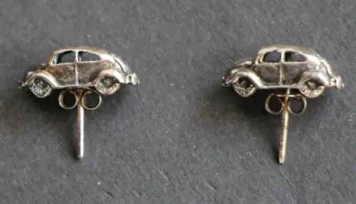 Volkswagen Käfer Ohrstecker 1970 Silber (8083)
