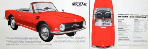 OSI Neckar 1200 Modellprogramm 1965 Automobilprospekt (8045)