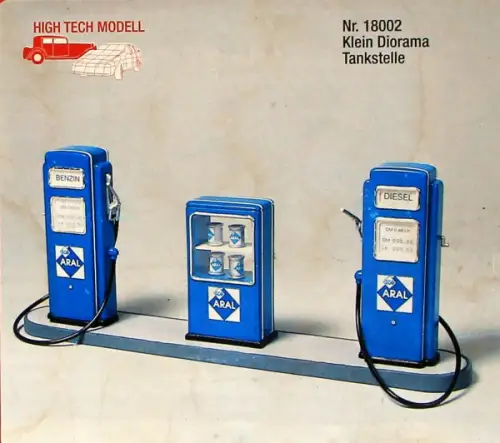BV Aral Klein-Diorama High Tech Modell Tankstelle 1955 in Originalkarton (7626)
