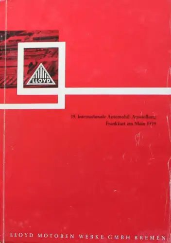 Lloyd Modellprogramm 1959 IAA Automobil-Pressemappe (7623)