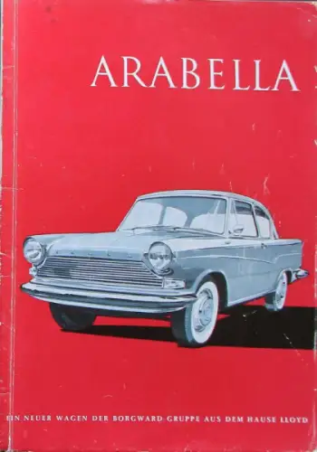 Borgward Arabella Modellprogramm 1959 Automobil-Pressemappe (7480)