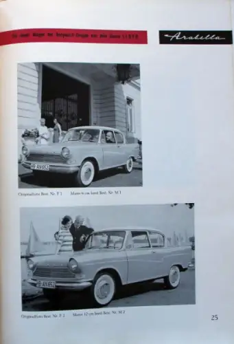 Borgward Arabella Modellprogramm 1959 Automobil-Pressemappe (7480)