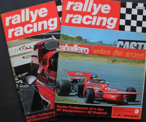 "Rallye Racing" Motorsport-Zeitschrift 1971 zwei Ausgaben (7467)